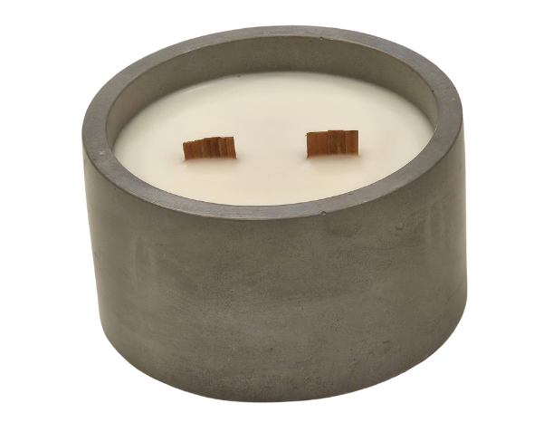 REFRESH  Eucalyptus + White Tea Concrete Candle