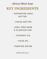 AFRICAN BLACK SOAP 100% Natural Nutrient-Based Facial Cleanser