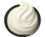 Close-up of a whipped body butter