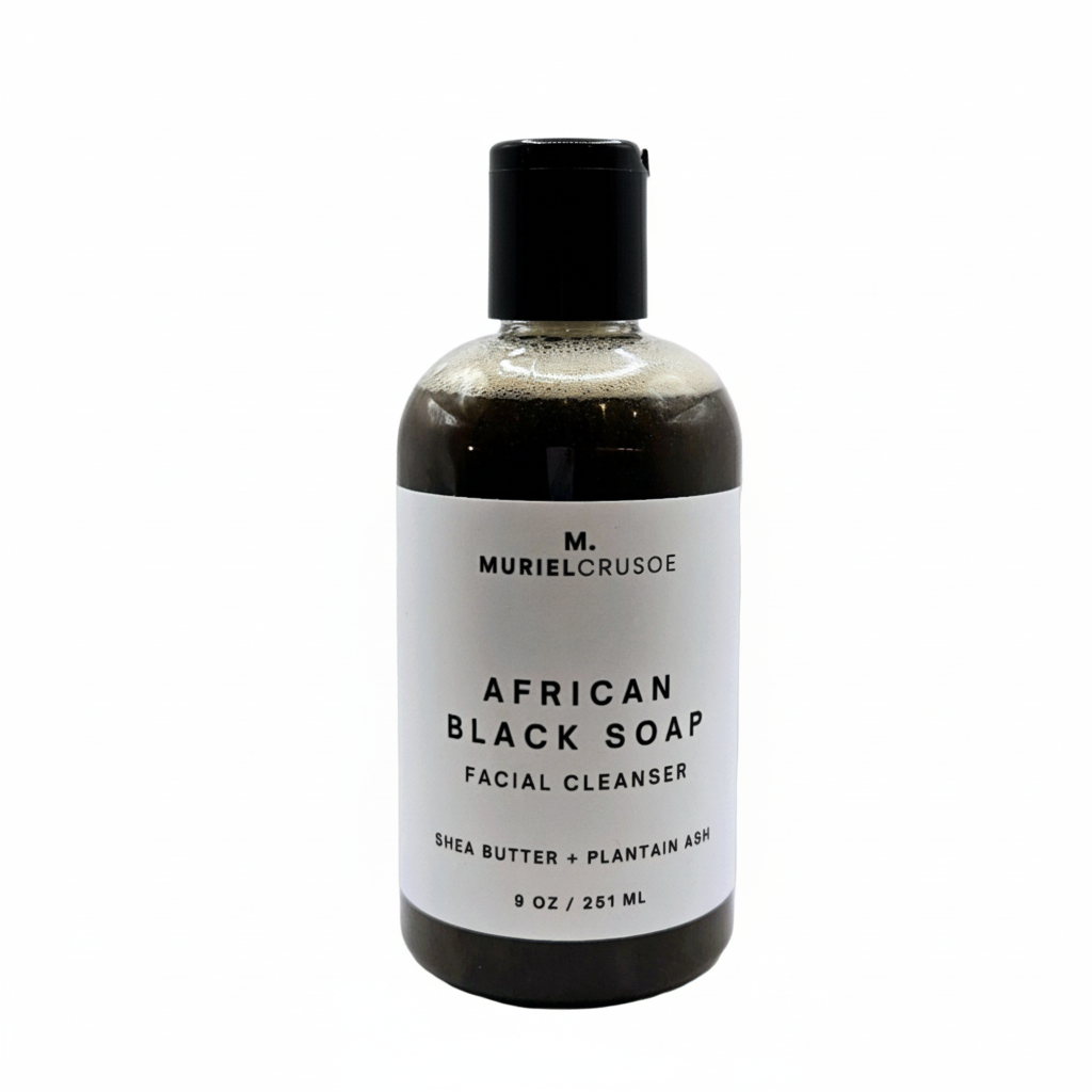 AFRICAN BLACK SOAP 100% Natural Nutrient-Based Facial Cleanser