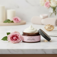 Vanilla Rose Whipped Body Butter with Pink Rose